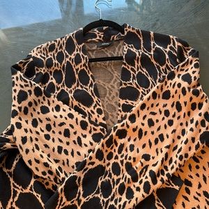 Alfani Animal Print Long Sweater